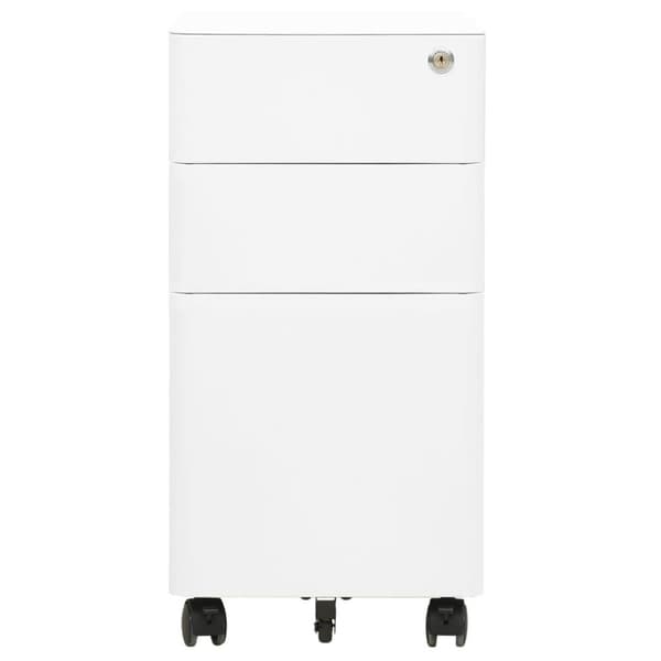 vidaXL mobilt arkivskab 30x45x59 cm stål hvid