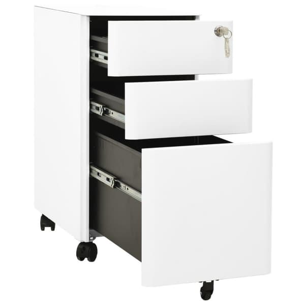 vidaXL mobilt arkivskab 30x45x59 cm stål hvid