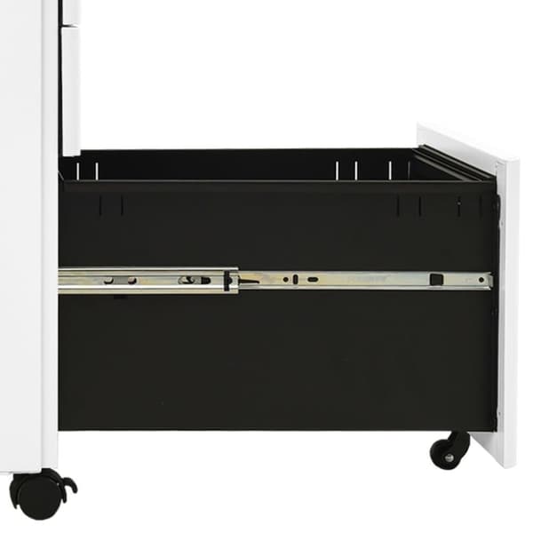 vidaXL mobilt arkivskab 30x45x59 cm stål hvid