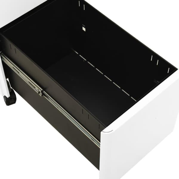 vidaXL mobilt arkivskab 30x45x59 cm stål hvid