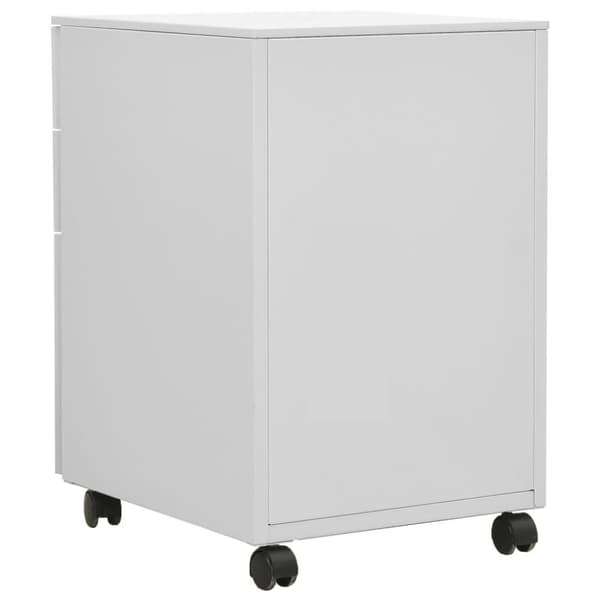 vidaXL mobilt arkivskab 39x45x60 cm stål lysegrå