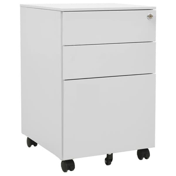 vidaXL mobilt arkivskab 39x45x60 cm stål lysegrå