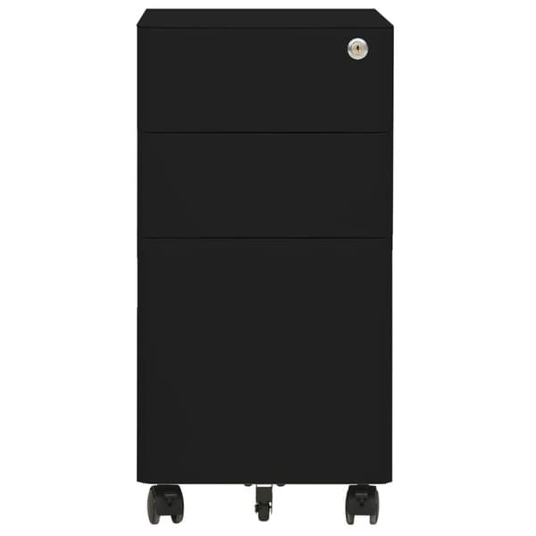 vidaXL mobilt arkivskab 30x45x59 cm stål sort