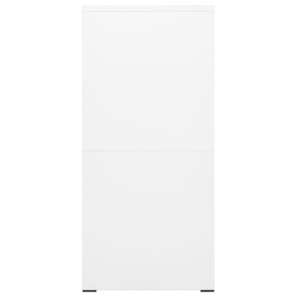 vidaXL arkivskab 46x62x133 cm stål hvid