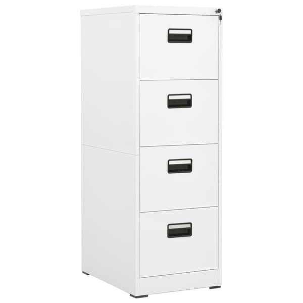 vidaXL arkivskab 46x62x133 cm stål hvid