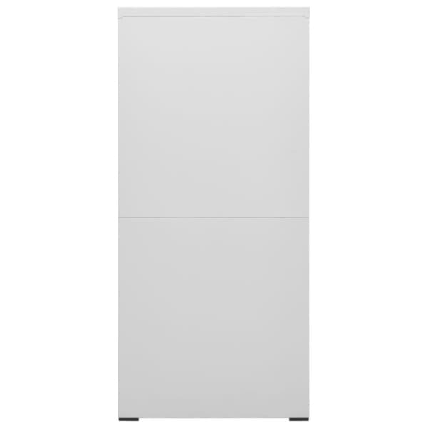 vidaXL Arkivskap 46x62x133 cm stål lysegrå