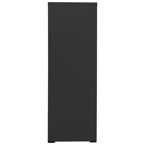 vidaXL Arkivskap 90x46x134 cm stål antrasitt