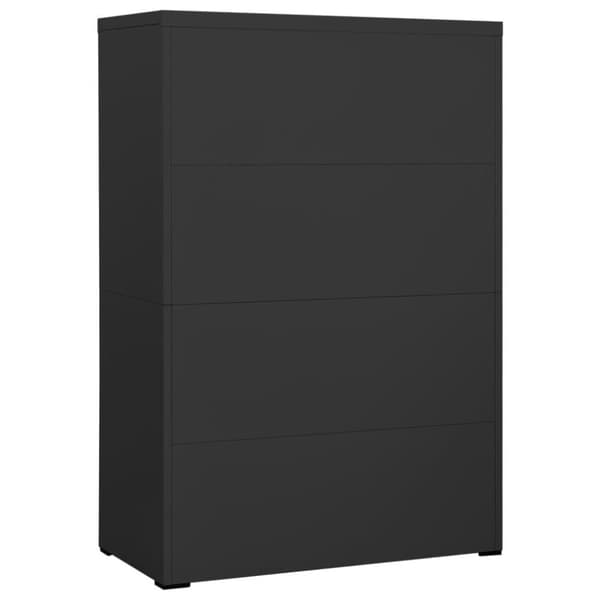 vidaXL Arkivskap 90x46x134 cm stål antrasitt