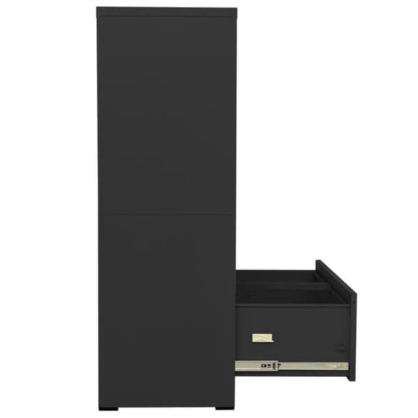 vidaXL Arkivskap 90x46x134 cm stål antrasitt
