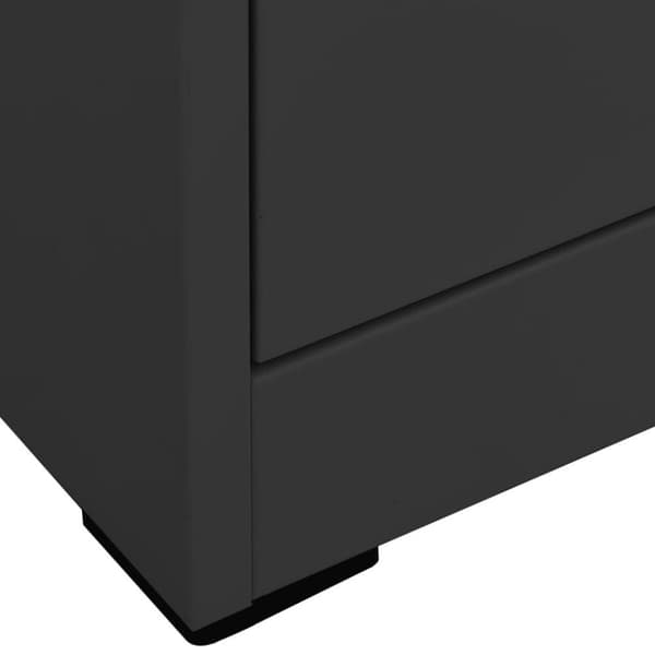 vidaXL Arkivskap 90x46x134 cm stål antrasitt