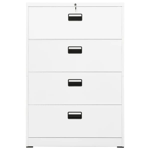 vidaXL arkivskab 90x46x134 cm stål hvid