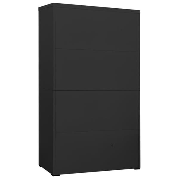 vidaXL Arkivskap 90x46x164 cm stål antrasitt