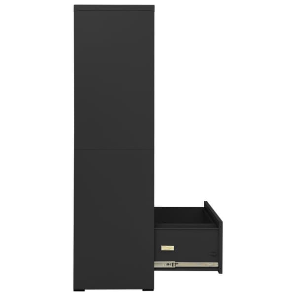 vidaXL Arkivskap 90x46x164 cm stål antrasitt