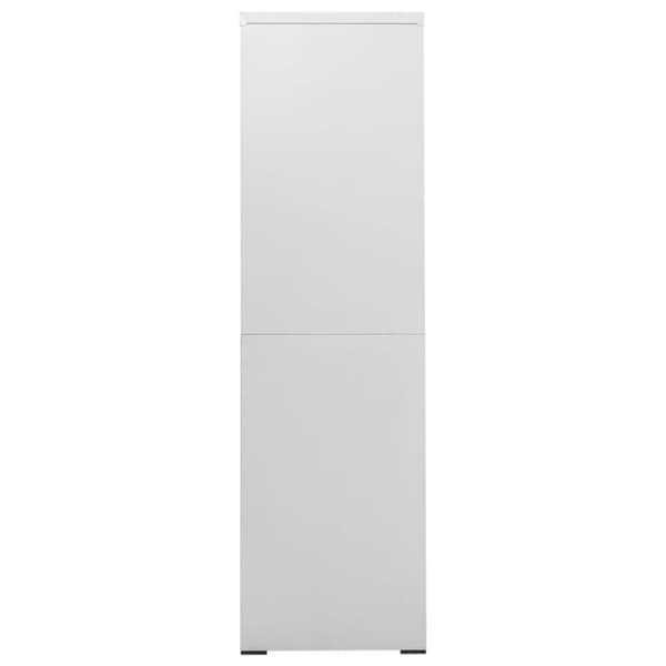 vidaXL arkivskab 90x46x164 cm stål lysegrå