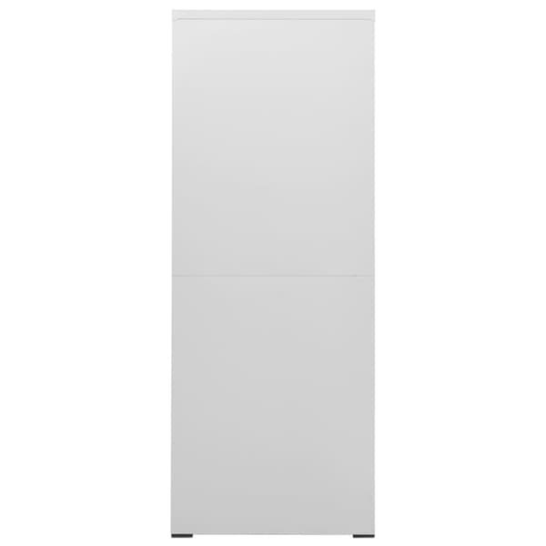 vidaXL Dokumentskåp ljusgrå 46x62x164 cm stål