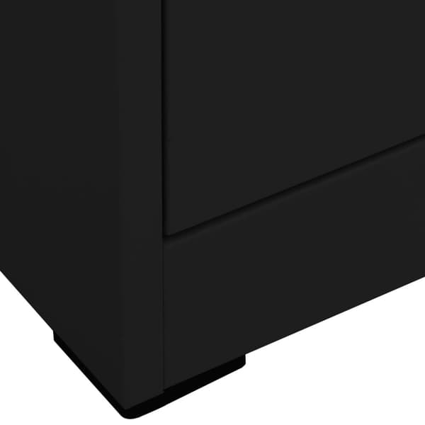 vidaXL Arkivskap 46x62x72,5 cm stål svart