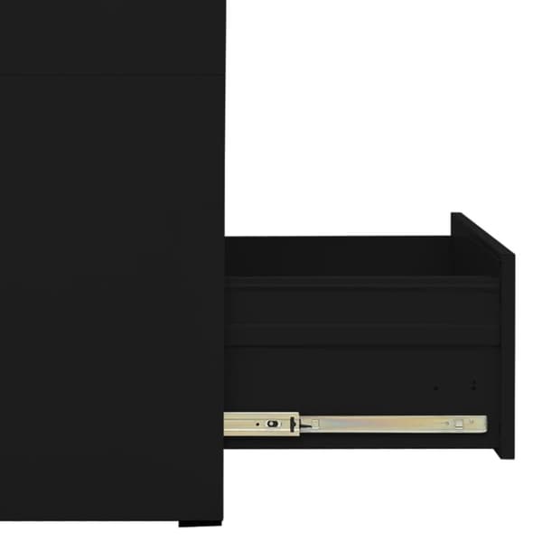 vidaXL Arkivskap 46x62x72,5 cm stål svart