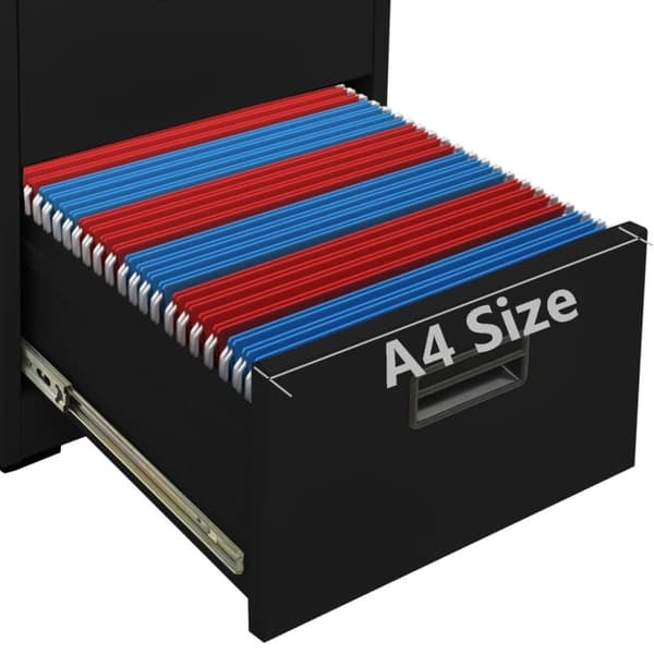 vidaXL Arkivskap 46x62x72,5 cm stål svart