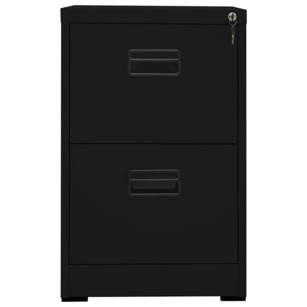 vidaXL Arkivskap 46x62x72,5 cm stål svart