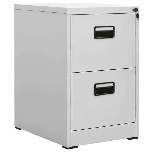 vidaXL Arkivskap 46x62x72,5 cm stål lysegrå