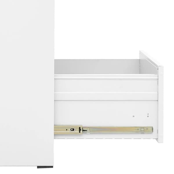 vidaXL Dokumentskåp vit 46x62x72,5 cm stål