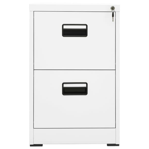 vidaXL Dokumentskåp vit 46x62x72,5 cm stål