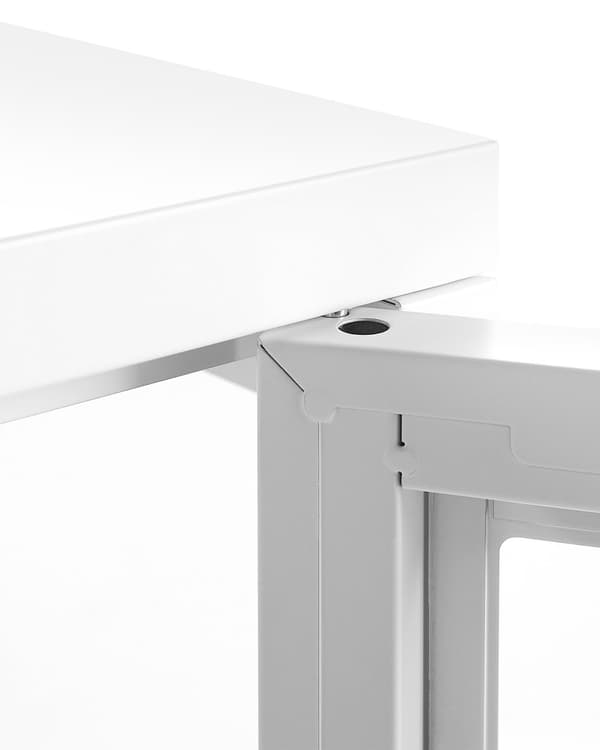 Skænk Hvid Stål Glas Lav Metal Kommode med Justerbare Hylder Industrielt Opbevaring Dupper Kabelstyring TV Bord Kontor Møbel Design