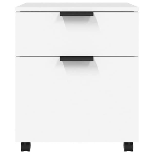 vidaXL Mobilt arkivskap med hjul hvit 45x38x54 cm konstruert tre