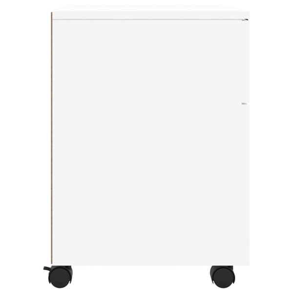 vidaXL Mobilt arkivskap med hjul hvit 45x38x54 cm konstruert tre