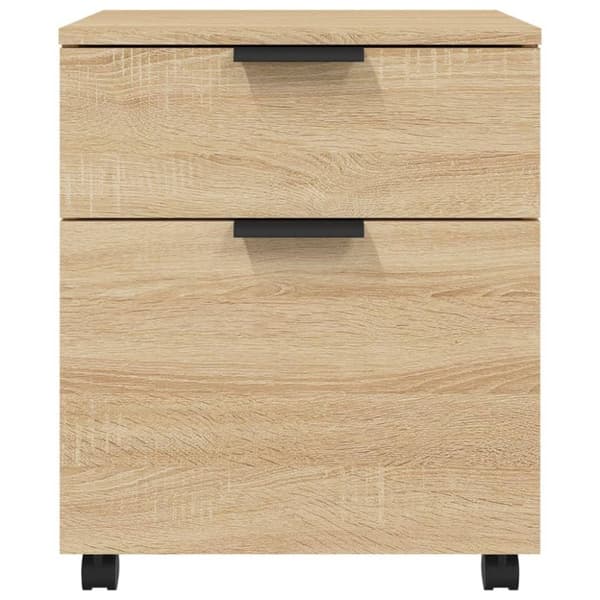 vidaXL Dokumentskåp med hjul sonoma-ek 45x38x54 cm konstruerat trä