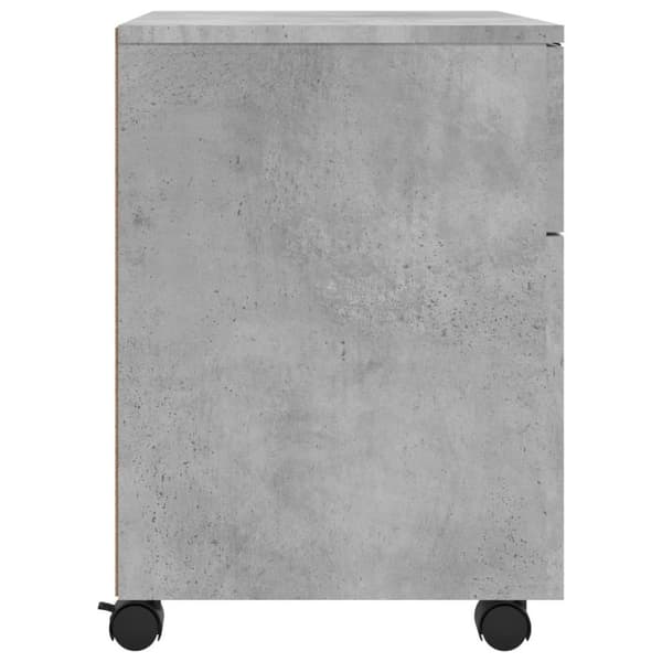 vidaXL Mobilt arkivskap med hjul betonggrå 45x38x54 cm konstruert tre