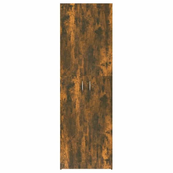 vidaXL Kontorskap røkt eik 60x32x190 cm konstruert tre