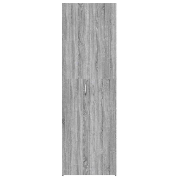 vidaXL Kontorskap grå sonoma 60x32x190 cm konstruert tre