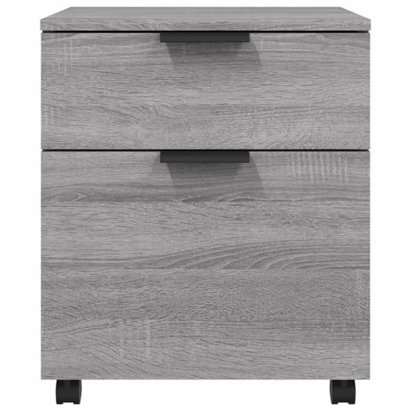 vidaXL Mobilt arkivskap med hjul grå sonoma 45x38x54 cm konstruert tre