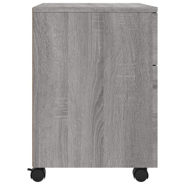 vidaXL Mobilt arkivskap med hjul grå sonoma 45x38x54 cm konstruert tre
