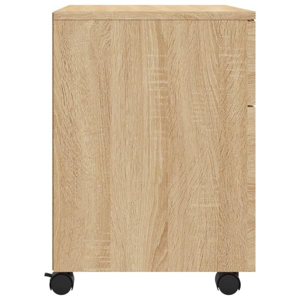 vidaXL arkivskab med hjul 45x38x54 cm konstrueret træ sonoma-eg