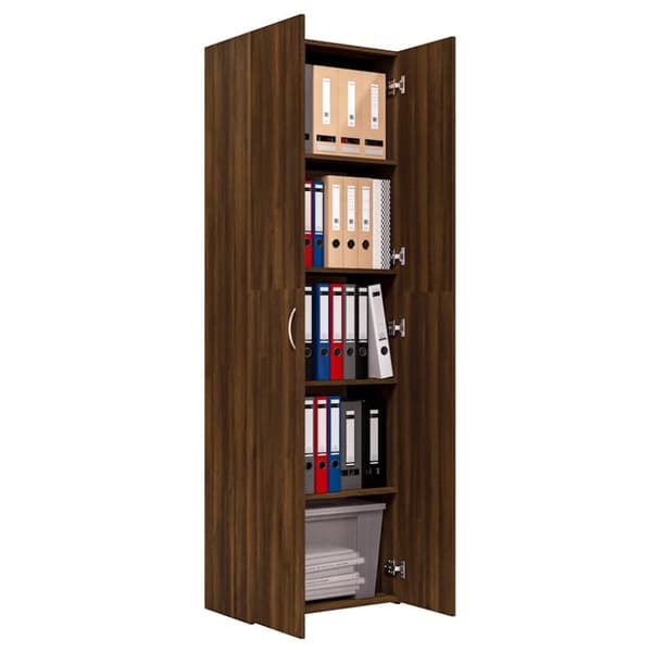 vidaXL Toimistokaappi ruskea tammi 60x32x190 cm tekninen puu
