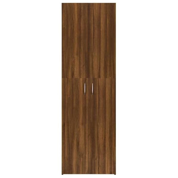 vidaXL Toimistokaappi ruskea tammi 60x32x190 cm tekninen puu