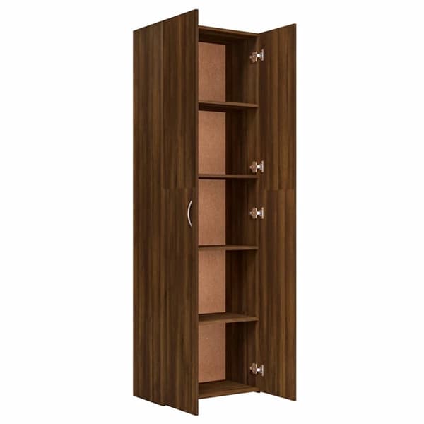 vidaXL Toimistokaappi ruskea tammi 60x32x190 cm tekninen puu