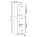 Pikkukuva 9 / 10: vidaXL Toimistokaappi ruskea tammi 60x32x190 cm tekninen puu