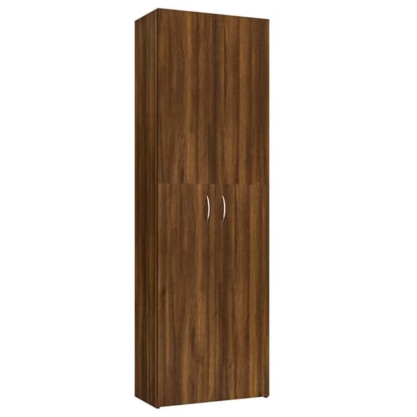 vidaXL Toimistokaappi ruskea tammi 60x32x190 cm tekninen puu