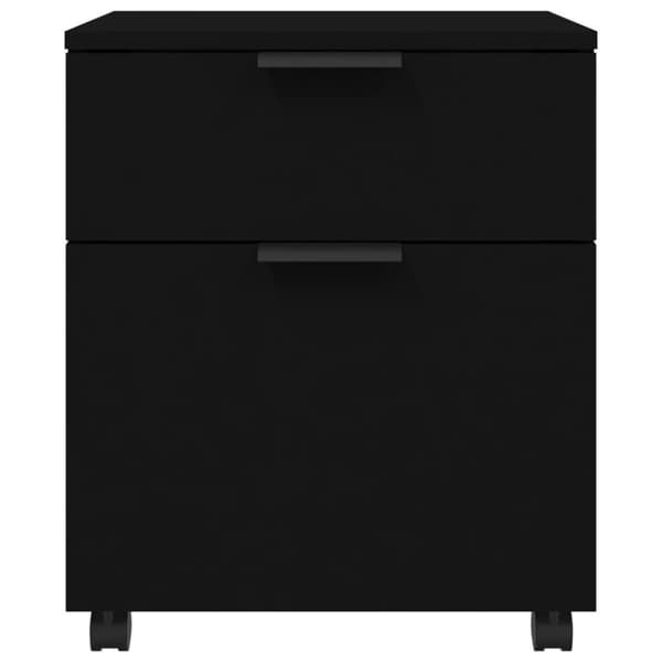vidaXL Mobilt arkivskap med hjul svart 45x38x54 cm konstruert tre