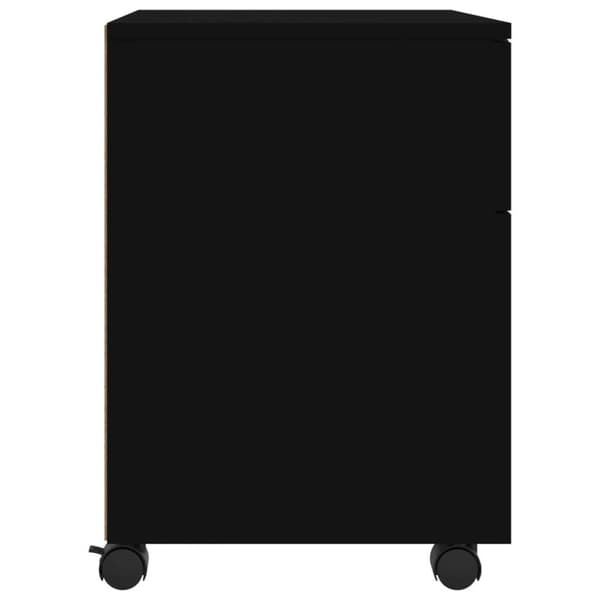 vidaXL Mobilt arkivskap med hjul svart 45x38x54 cm konstruert tre