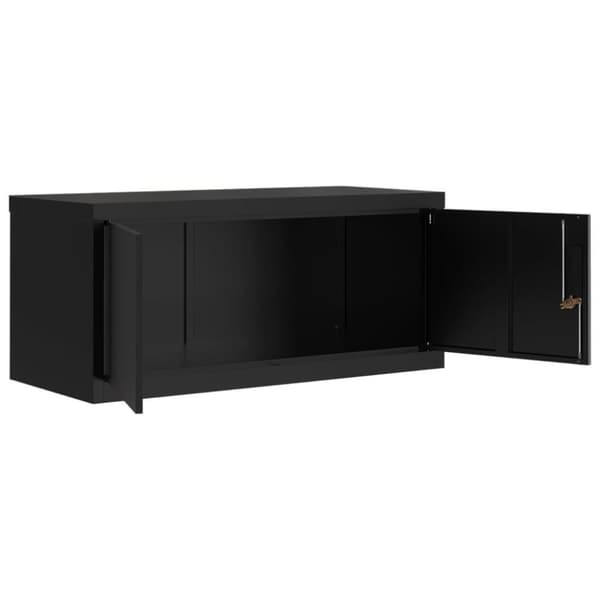 vidaXL Arkivskap svart 90x40x40 cm stål