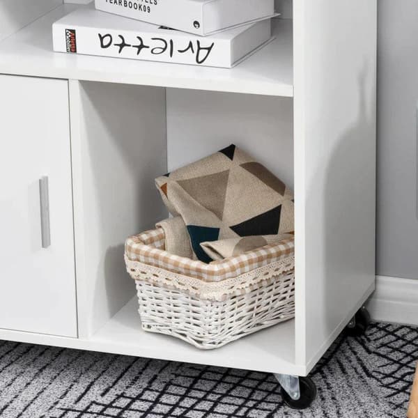Rootz Filing Cabinet - Office Cabinet - Office Container With Wheels - Printer Stand - Storage Organizer With Lockable Drawer - Bedroom - Living Room