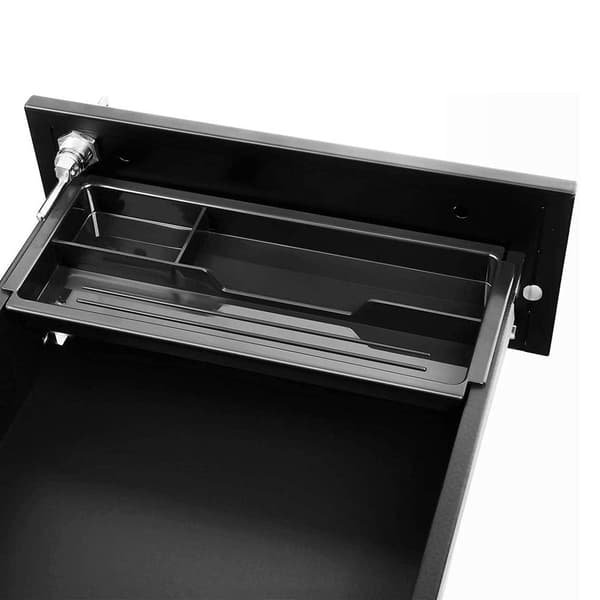 Rootz Mobile Container - Siirrettävä kontti pyörillä ja lukolla - Arkistokaappi - Toimistokontti - Toimistokaappi - Säilytyssäiliö - Musta - 30 x 45 x