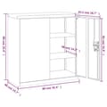 Pikkukuva 10 / 11: vidaXL Arkistokaappi musta 90x40x90 cm teräs