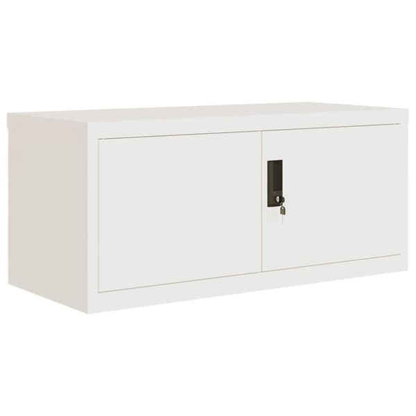 vidaXL Arkivskap hvit 90x40x40 cm stål
