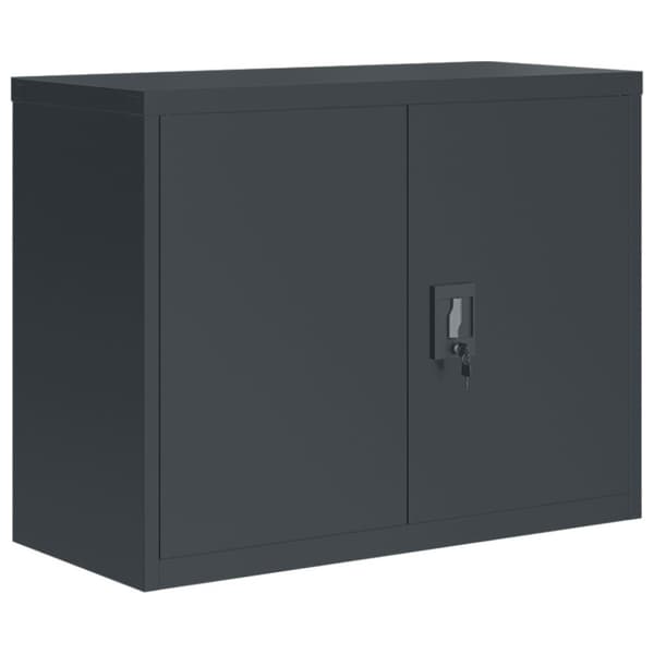 vidaXL Dokumentskåp antracit 90x40x70 cm stål
