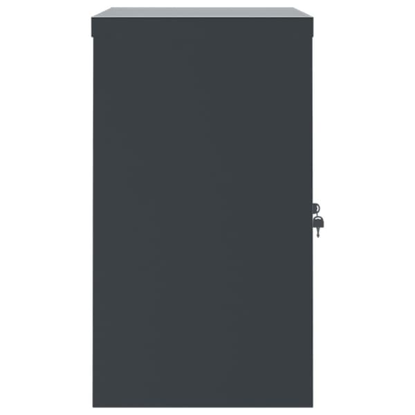 vidaXL Arkistokaappi antrasiitti 90x40x70 cm teräs